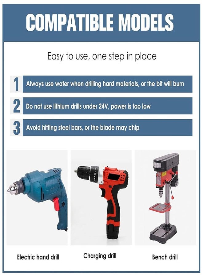 Obtheleg 7pcs Hex Shank Masonry Drill Bit Set, High Impact Power Drill Bits Set, Carbide Tip Drill Bits for Concrete, Tile, Brick, Plastic, Cement (3mm-12mm) - Image 5